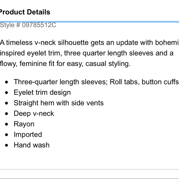 NWT Deep V neck flutter sleeve top - Picture 8 of 8